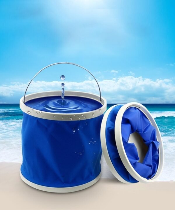 KANEED 11 Liter/2.9 Gallon Oxford Cloth Scalable Foldable Convenient Water Bucket for Camping/Car Washing/ Fishing/Hiking/Beach, Random Color Delivery