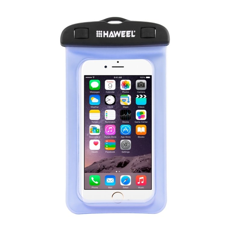HAWEEL Transparent Universal Waterproof Bag with Lanyard for iPhone, Galaxy, Huawei, Xiaomi, LG, HTC and Other Smart Phones(Blue) - Image 2