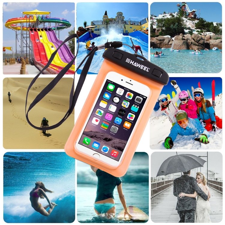 HAWEEL Transparent Universal Waterproof Bag with Lanyard for iPhone, Galaxy, Huawei, Xiaomi, LG, HTC and Other Smart Phones(Blue) - Image 10