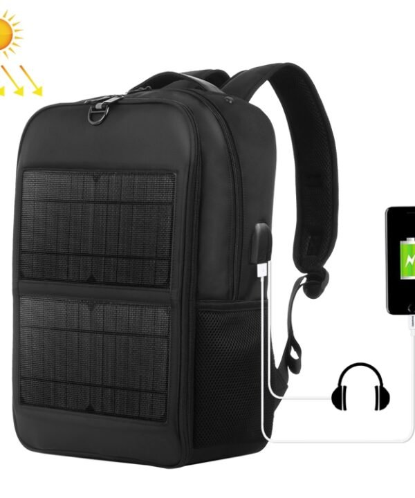 HAWEEL 14W Solar Panel Power Backpack Laptop Bag with Handle and 5V / 2.1A Max USB Charging Port, 14W Backpack 2