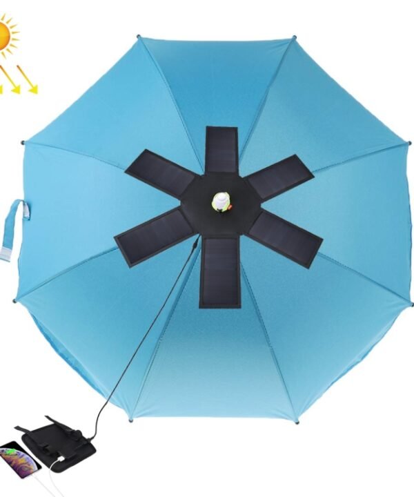 HAWEEL 42W Foldable Umbrella Top Solar Panel Charger with 5V 3.0A Max Dual USB Ports, Support QC3.0 / FCP / SCP/ AFC / SFCP Protocol