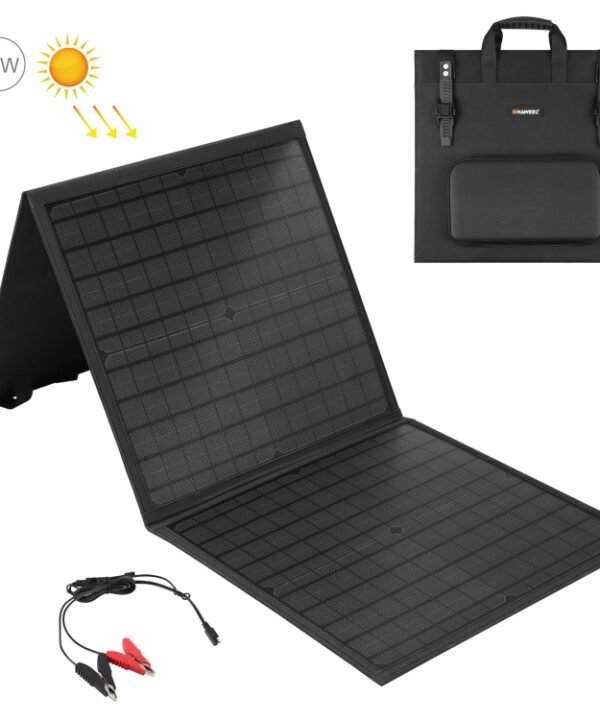 HAWEEL 60W Foldable Solar Panel Charger Travel Folding Bag, 60W