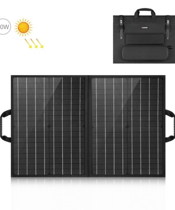 HAWEEL 50W Foldable Solar Panel Charger Travel Folding Bag, 50W