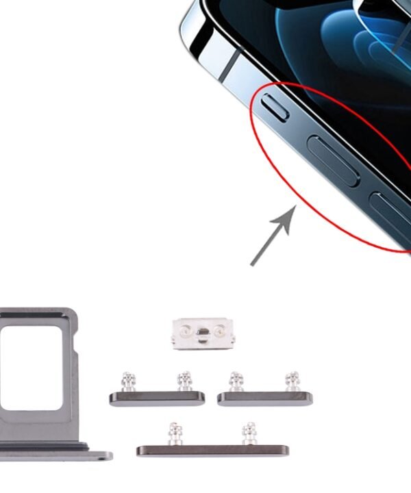 SIM Card Tray + Side Keys for iPhone 12 Pro, For iPhone 12 Pro (Single card)