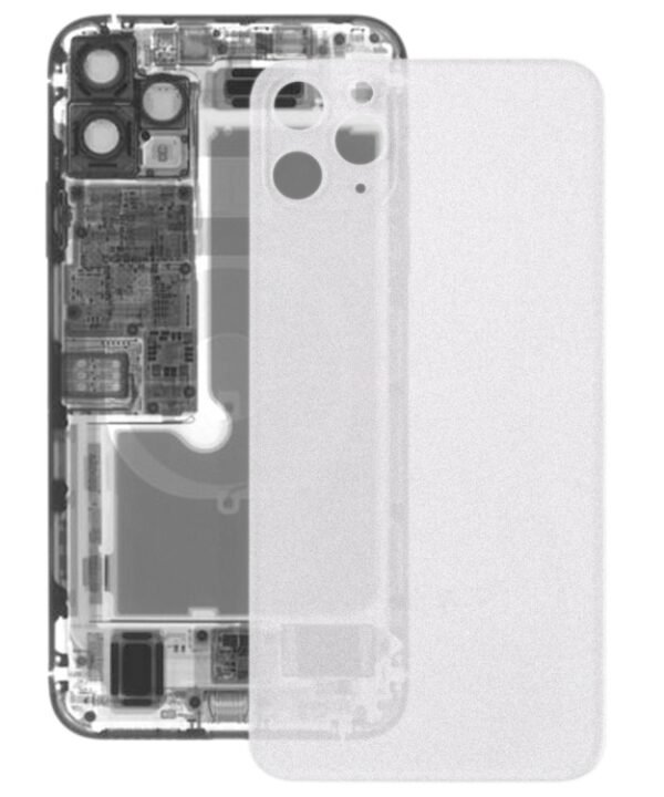 Transparent Frosted Glass Battery Back Cover for iPhone 11 Pro Max, For iPhone 11 Pro Max