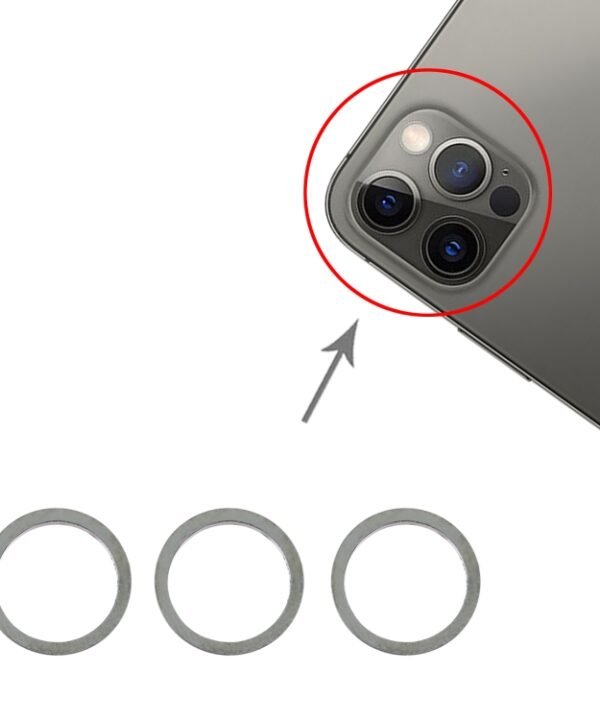 3 PCS Rear Camera Glass Lens Metal Protector Hoop Ring for iPhone 12 Pro Max, For iPhone 12 Pro Max