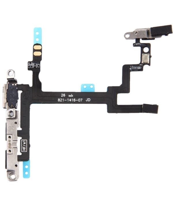 Power Button & Volume Button Flex Cable with Brackets for iPhone 5