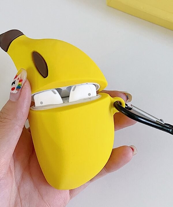 Wireless Earphones Shockproof Banana Silicone Protective Case for Apple AirPods 1 / 2