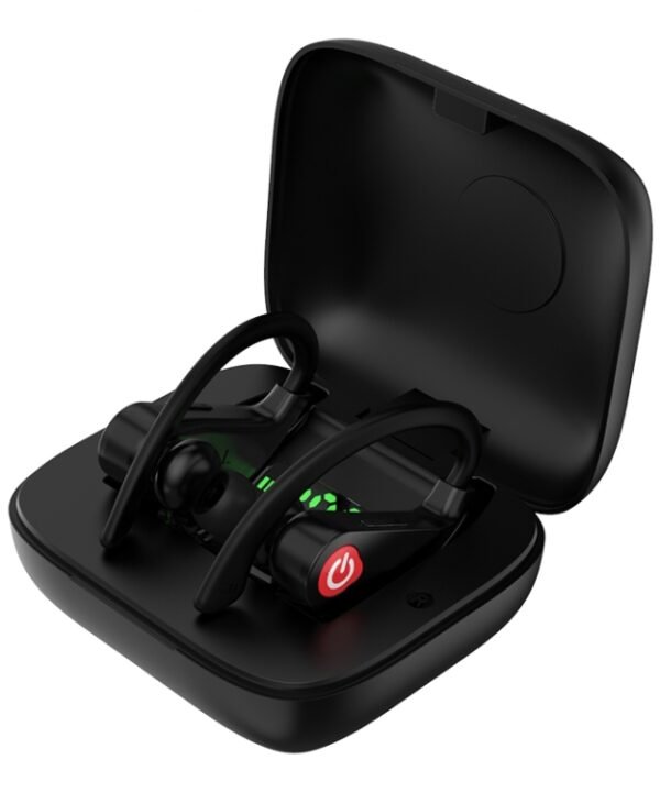 Q83 Wireless Ear-mounted Sports Bluetooth Earphone with Charging Box, Supports Three-screen LED Power Display & Power Bank