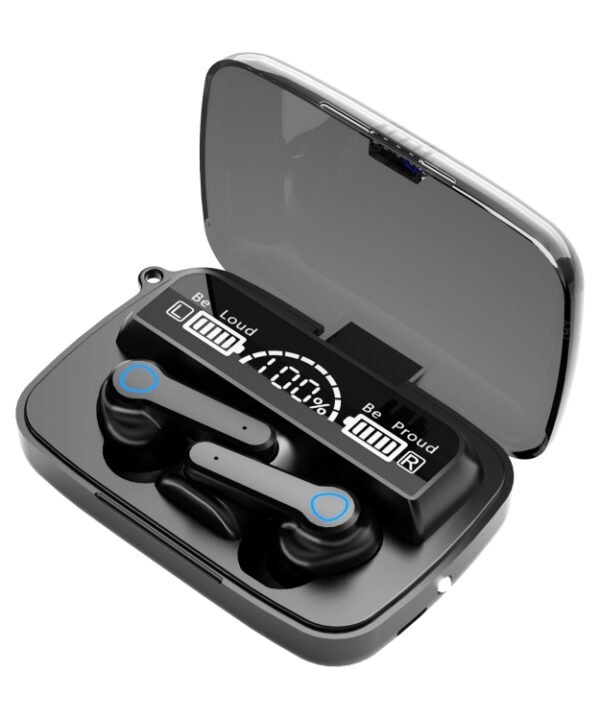 M19 Bluetooth 5.1 TWS Digital Display Wireless Bluetooth Earphone with Charging Box, Support Touch & Siri & Battery Display