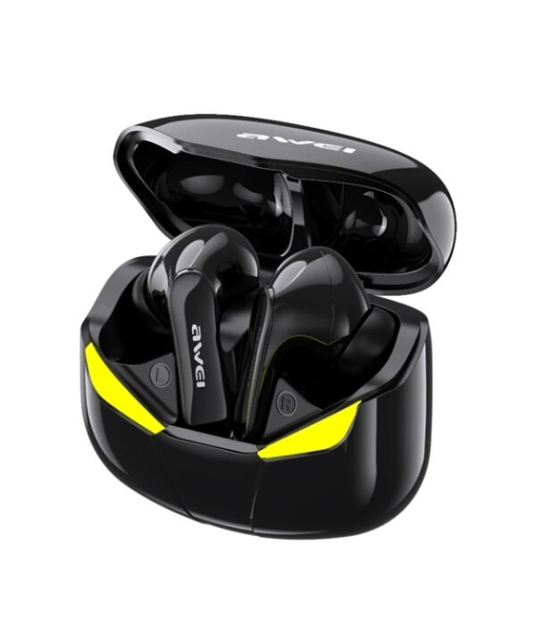 awei T35 Bluetooth V5.0 Ture Wireless Sports Game Dual Mode IPX5 Waterproof TWS Headset with Charging Case
