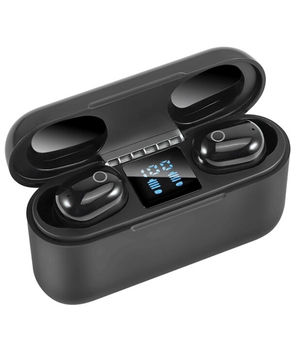 Dt-18 Wireless Two Ear Bluetooth Headset With 2000mAh Charging Cabin & Touch & Intelligent Magnetic Suction Charging