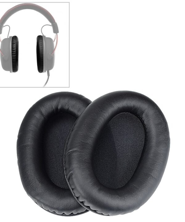 2 PCS For Kingston KHX-HSCP / HyperX Cloud II Headphone Cushion Protein Sponge Cover Earmuffs Replacement Earpads