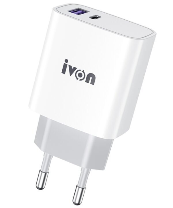 IVON AD52 18W USB-C / Type-C + USB Dual Port PD Fast Charge