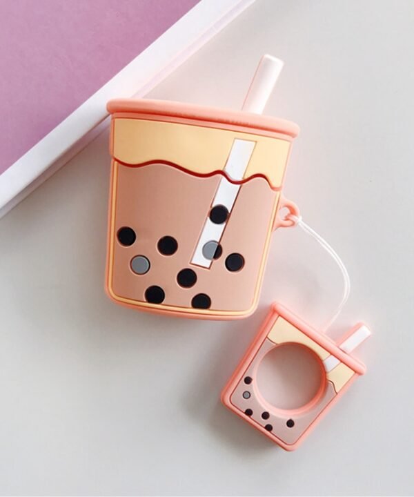 Wireless Earphones Shockproof Pearl Milk Tea Silicone Protective Case for Apple AirPods 1 / 2, Orange, Green, Purple, Apricot