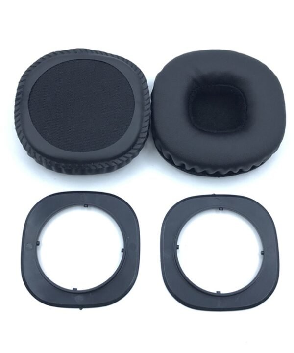1 Pair Imitation Leather + Memory Foam Soft Headphone Jacket Earmuffs for Marshall MID ANC, with Rubber Plate Buckle
