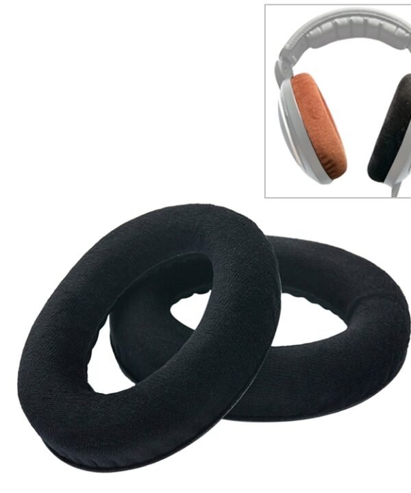 2 PCS For Sennheiser HD515 / HD555 / HD595 / HD598 / HD558 / PC360 Flannel Earphone Cushion Cover Earmuffs Replacement Earpads with Tone Tuning Cotton, Velvet Black, Velvet Brown