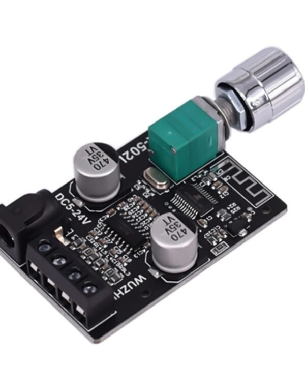 ZK-502L Bluetooth 5.0 12/24V Wireless Stereo Audio Digital Power Amplifier Board 50Wx2 Bluetooth Amp Amplificador, without Shell