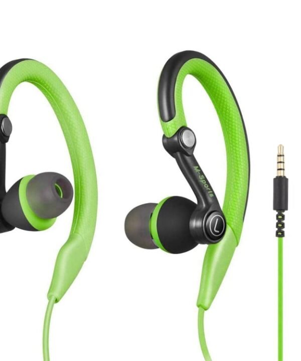 Mucro MB-232 Running In-Ear Sport Earhook Wired Stereo Headphones for Jogging Gym, 3.5mm