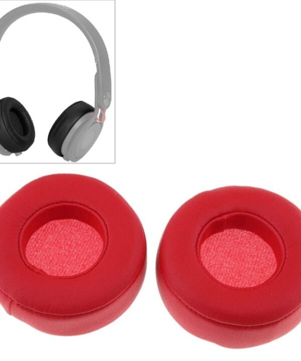2 PCS For Beats Studio Mixr Headphone Protective Leather Cover Sponge Earmuffs, Black, Red, White