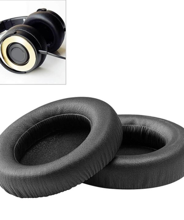 2 PCS For ATH WS550 Imitation Leather + Sponge Headphone Protective Cover Earmuffs, Black, White