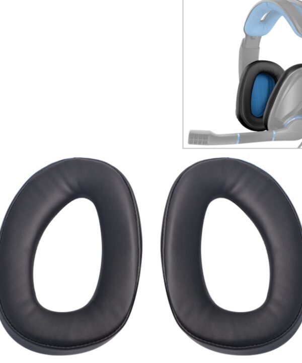 2 PCS For Sennheiser GSP300 / GSP301 / GSP302 / GSP303 / GSP350 Earphone Cushion Cover Earmuffs Replacement Earpads without Mesh
