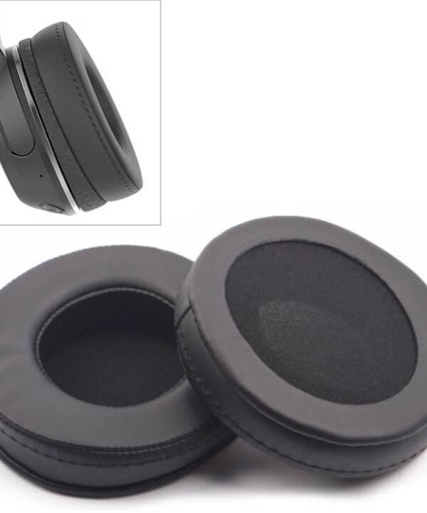 2 PCS For Skullcandy / HESH 2.0 HESH Thickened Earphone Cushion Cover Earmuffs Replacement Earpads with White Thread Sewing(Black)
