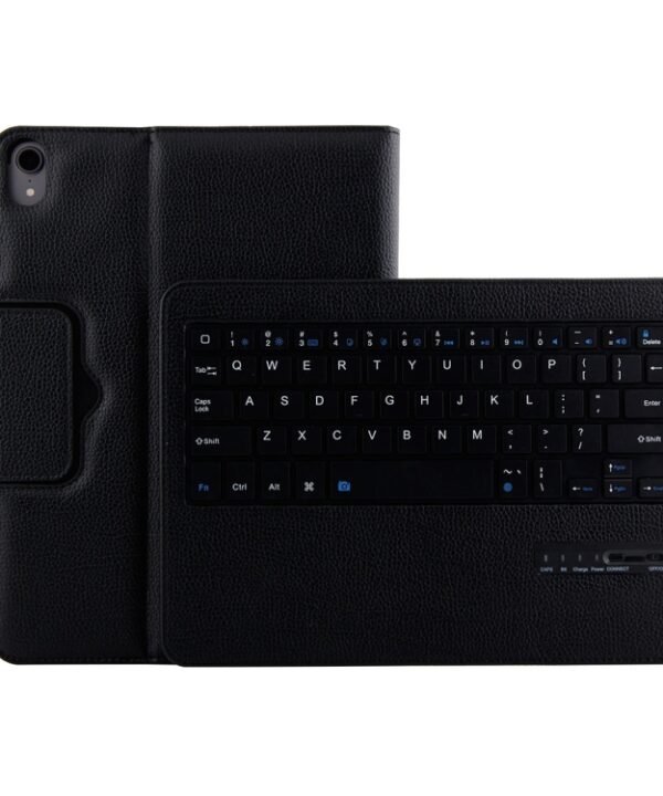 IP011 Detachable Bluetooth 3.0 ABS Keyboard + Litchi Texture Leather Tablet Case for iPad Pro 11 inch (2018), with Sleep Function, IP011