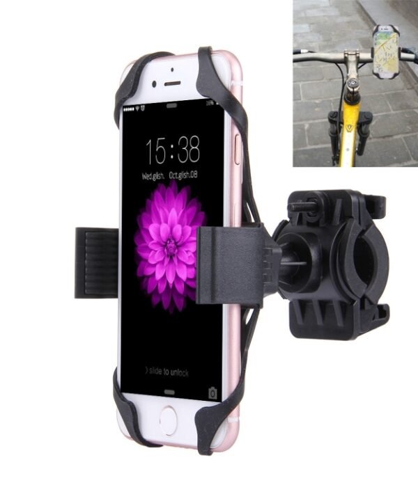 360 Degree Rotation Bicycle Phone Holder with Flexible Stretching Clip for iPhone 7 & 7 Plus / iPhone 6 & 6 Plus / iPhone 5 & 5C & 5s