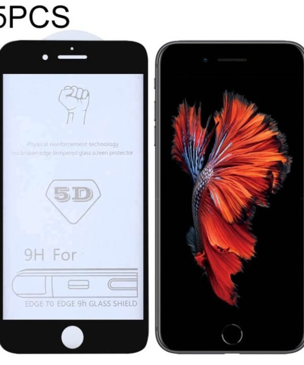 25 PCS 9H 5D Full Glue Full Screen Tempered Glass Film for iPhone 6 / 6s