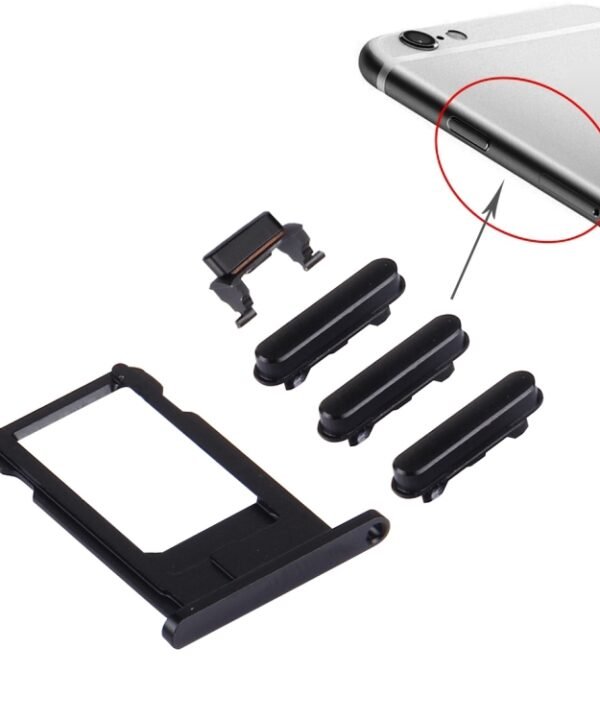 4 in 1 for iPhone 6s (Card Tray + Volume Control Key + Power Button + Mute Switch Vibrator Key), For iPhone 6s