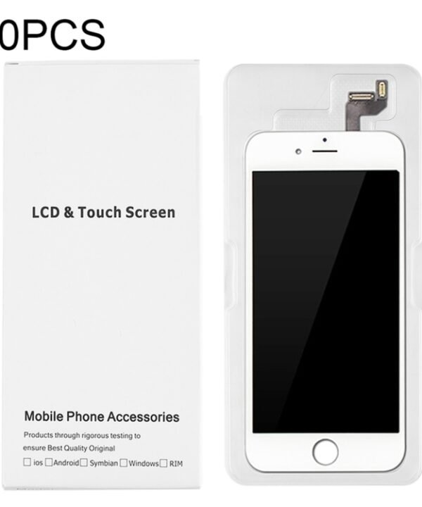 50 PCS Cardboard Packaging White Box for iPhone 6s & 6 LCD Screen