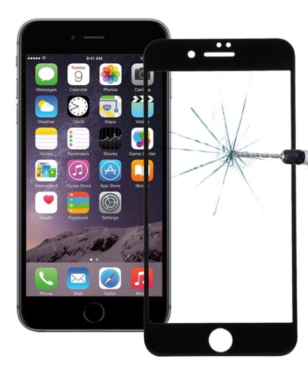 For iPhone 8 / 7 0.26mm 9H Surface Hardness 10D Curved Explosion-proof Colorized Silk-screen Tempered Glass Full Screen Film