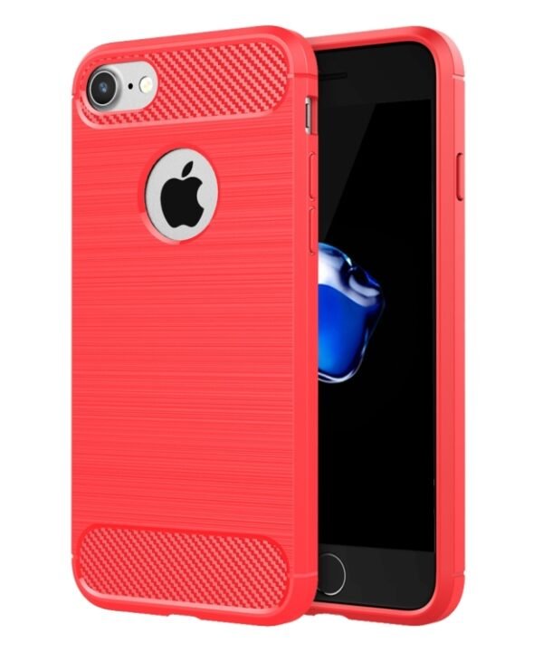 For  iPhone 8 & 7  Brushed Texture Fiber TPU Rugged Armor Protective Case, For 8 & 7, For iPhone 8 & 7