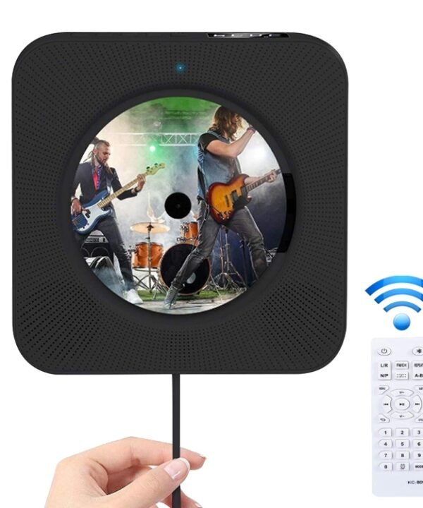 The Second Generation Portable Digital Display Bluetooth Speaker CD Player with Remote Control, Digital Display
