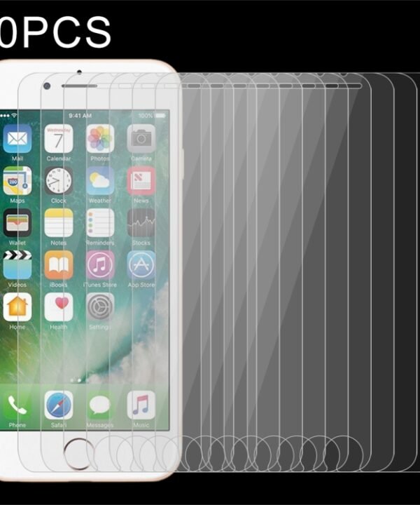 10 PCS for iPhone 8 Plus & iPhone 7 Plus 0.26mm 9H Surface Hardness 2.5D Explosion-proof Tempered Glass Non-full Screen Film