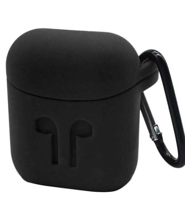 Portable Wireless Bluetooth Earphone Silicone Protective Box Anti-lost Dropproof Storage Bag with Hook for Apple AirPods 1/2