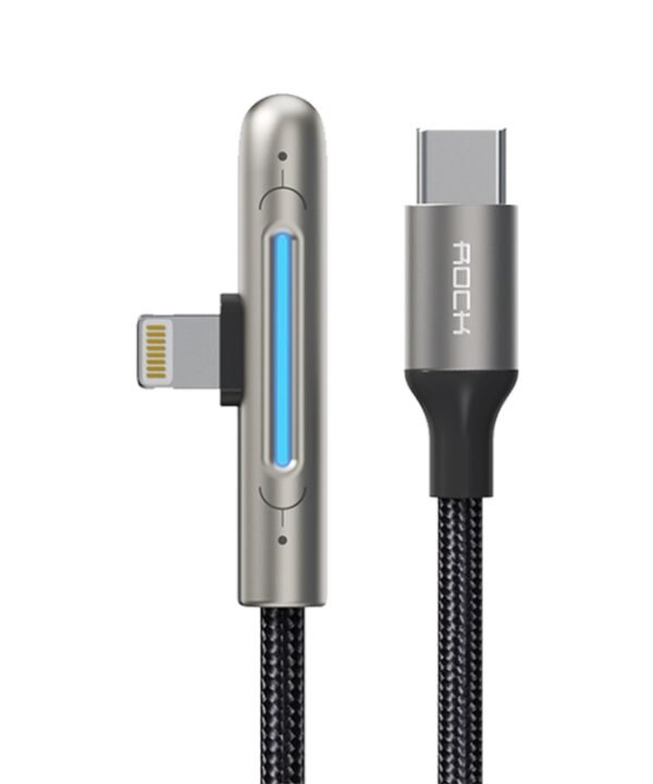 ROCK RCB0811 M3 20W USB-C/Type-C to 8 Pin Zinc Alloy Fast Charging Mobile Game Data Cable, Length: 1m