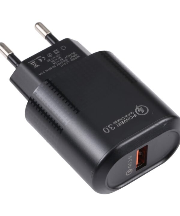 LZ-2117 18W QC3.0 3.1A USB Fast Charger, EU Plug, EU Plug