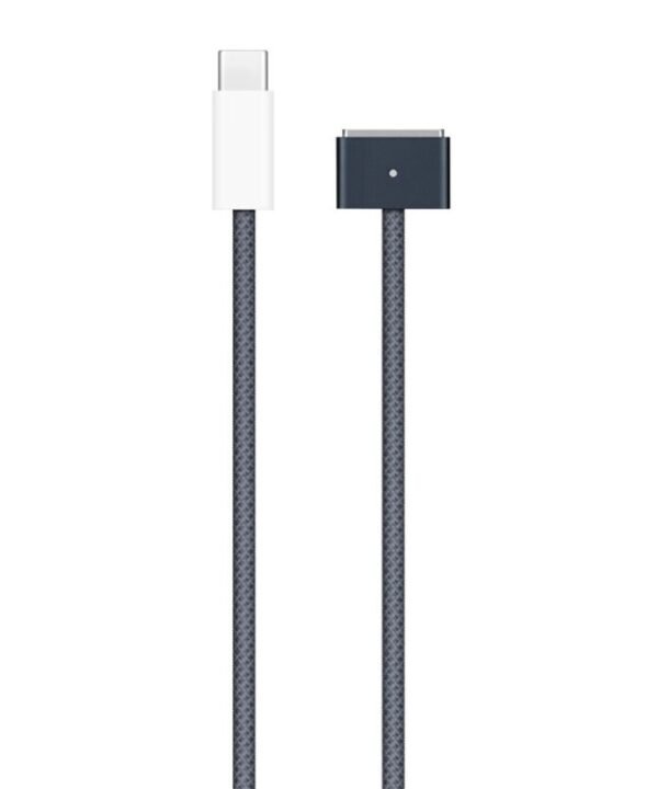USB-C / Type-C to Magsafe 3 Braided Fast Charging Data Cable, Length: 2m, Blue, White