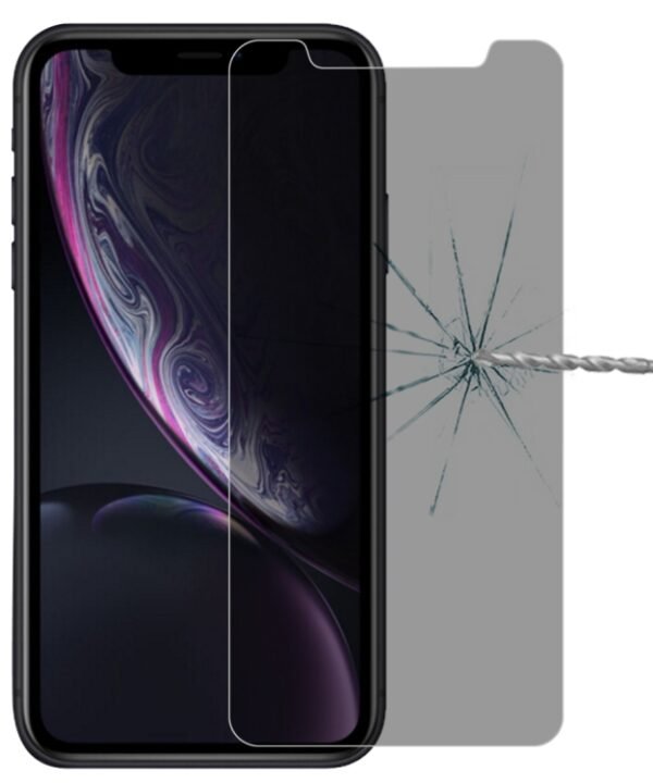 For iPhone 11 / XR 9H 3D Privacy Anti-glare Non-full Screen Tempered Glass Screen Protector