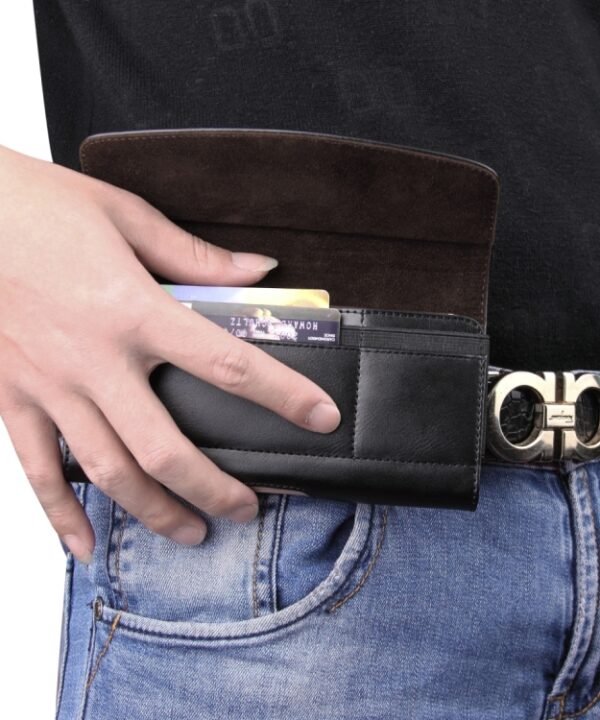6-6.3 inch A1 Universal PU Tabby Texture Cross Section Plug-in Card Waist Bag, For iPhone, Samsung, Sony, Huawei, Meizu, Lenovo, ASUS, Oneplus, Xiaomi, Cubot, Ulefone, Letv, DOOGEE, Vkworld, and other