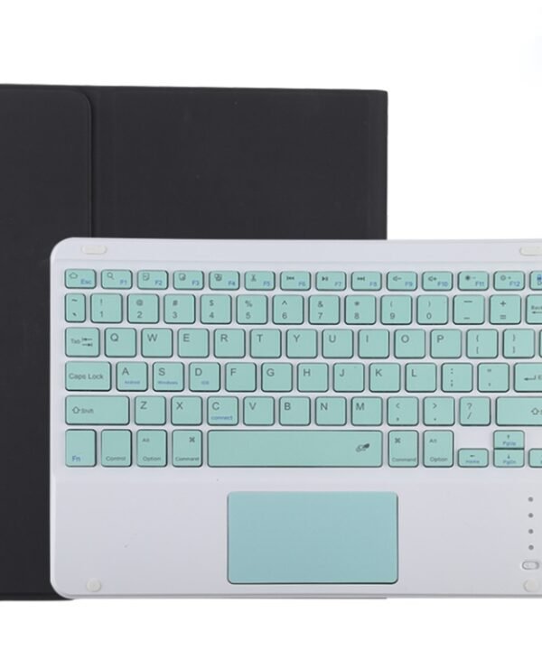 TG11BC Detachable Bluetooth Green Keyboard Microfiber Leather Tablet Case for iPad Pro 11 inch (2020), with Touchpad & Pen Slot & Holder, Green Keyboard