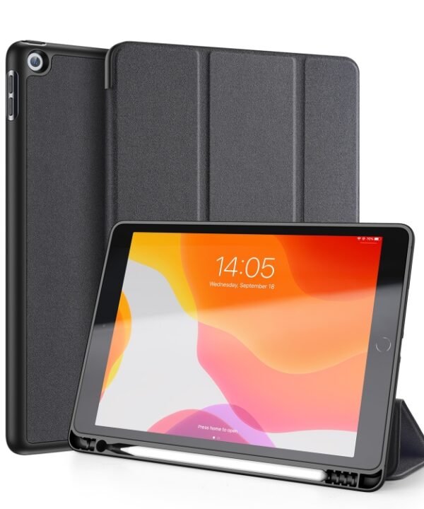 For iPad 10.2 DUX DUCIS Domo Series Horizontal Flip Magnetic PU Leather Case with Three-folding Holder & Pen Slot & Sleep / Wake-up Function, For iPad 10.2