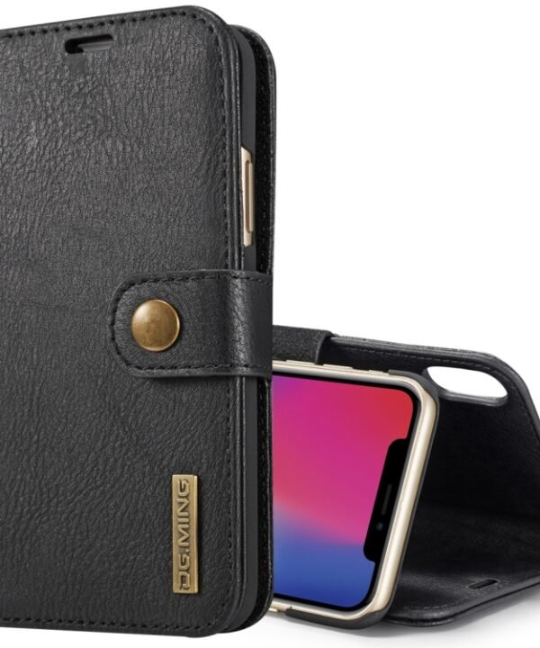 For iPhone X / XS DG.MING  Crazy Horse Texture Horizontal Flip Detachable Magnetic Protective Case with Holder & Card Slots & Wallet, iPhone  X, For  X, iPhone X