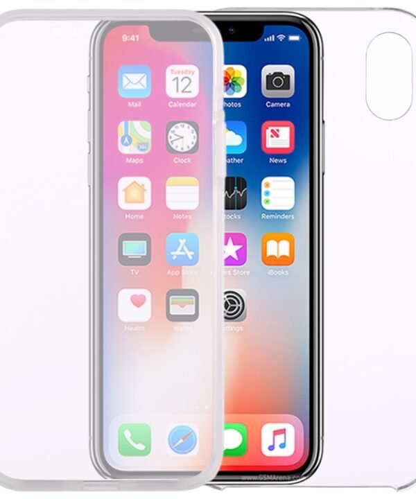 For iPhone X / XS 0.75mm Double-sided Ultra-thin Transparent PC + TPU Case