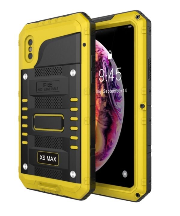For iPhone XS Max Waterproof Dustproof Shockproof Zinc Alloy + Silicone Case, iPhone XS Max
