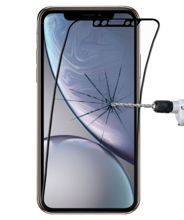 For iPhone 11 / XR 0.1mm 9H Full Screen Flexible Fiber Tempered Glass Film, For iPhone 11 / XR Black, For iPhone 11 / XR White