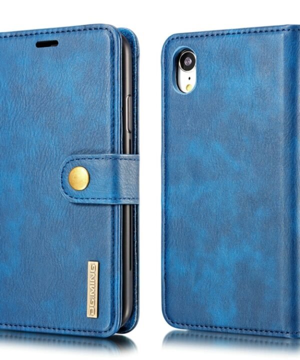 For iPhone XR DG.MING Crazy Horse Texture Flip Detachable Magnetic Leather Case with Holder & Card Slots & Wallet, For iPhone XR, iPhone XR