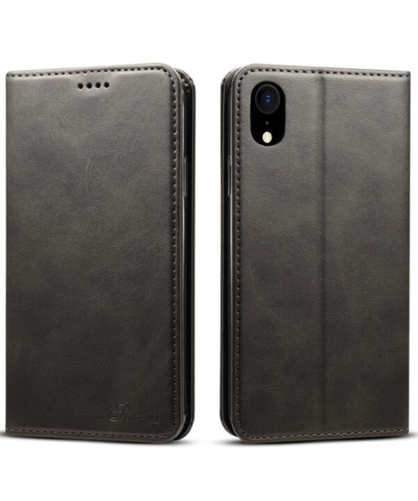 For iPhone XR Suteni Calf Texture Horizontal Flip Leather Case with Holder & Card Slots & Wallet, iPhone XR